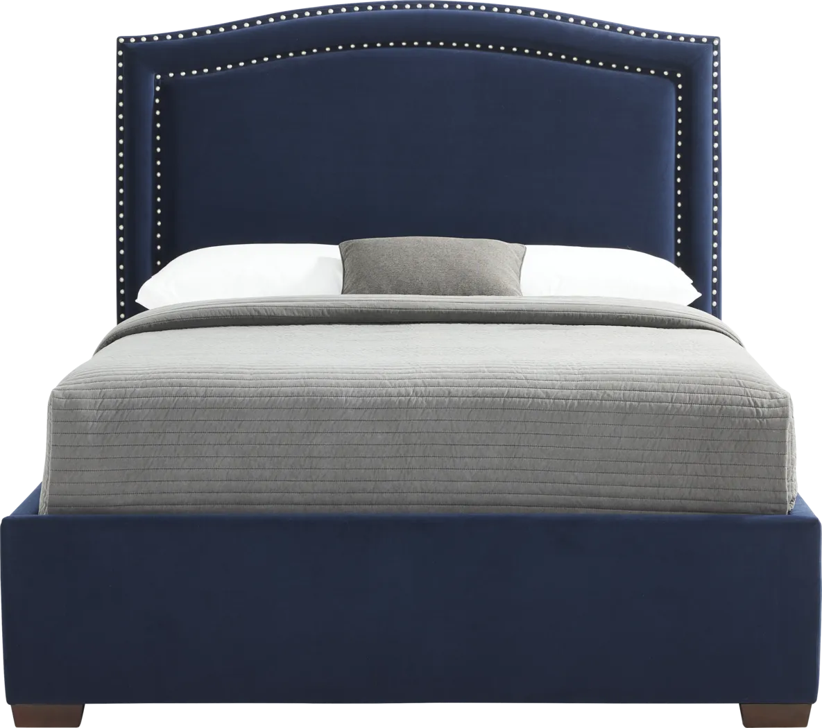 Loden II Blue 3 Pc King Upholstered Bed - Thumbnail - Image 1