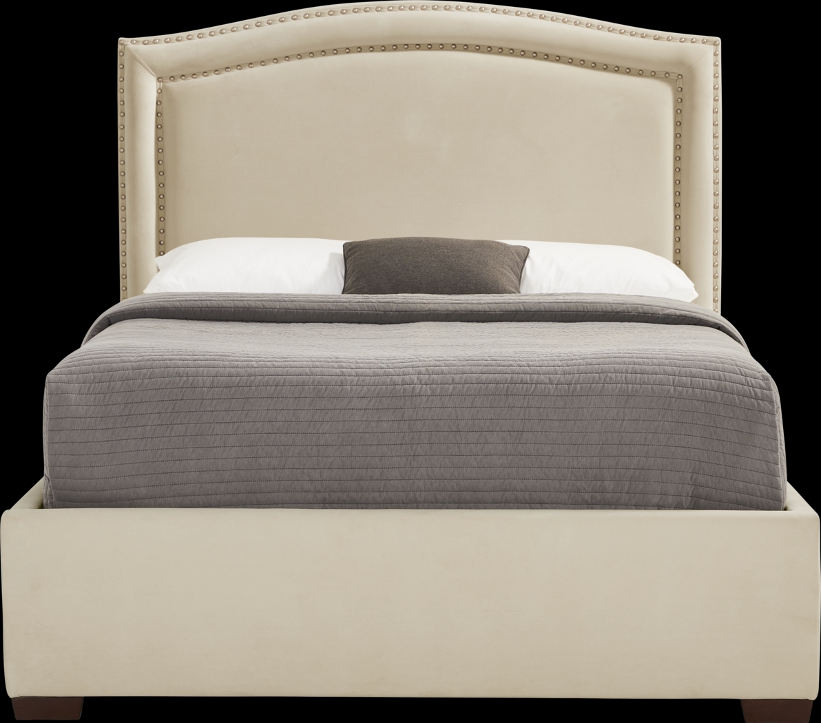 Loden II Cream 3 Pc King Upholstered Bed - Thumbnail - Image 1