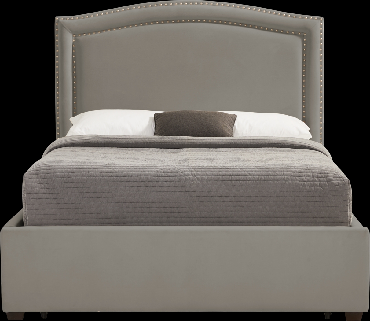 Loden II Dark Gray 3 Pc King Upholstered Bed - Thumbnail - Image 1