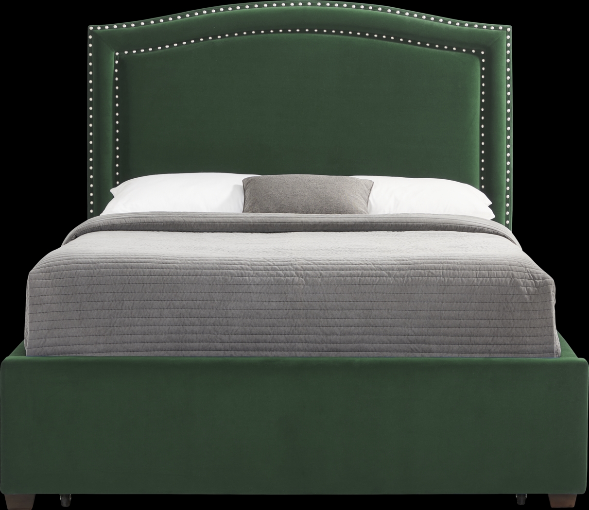Loden II Green 3 Pc Queen Upholstered Bed - Thumbnail - Image 1