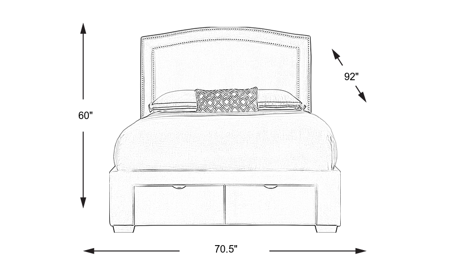 Dimension Image. Please refer to the Dimension Tab on this page for dimension details.