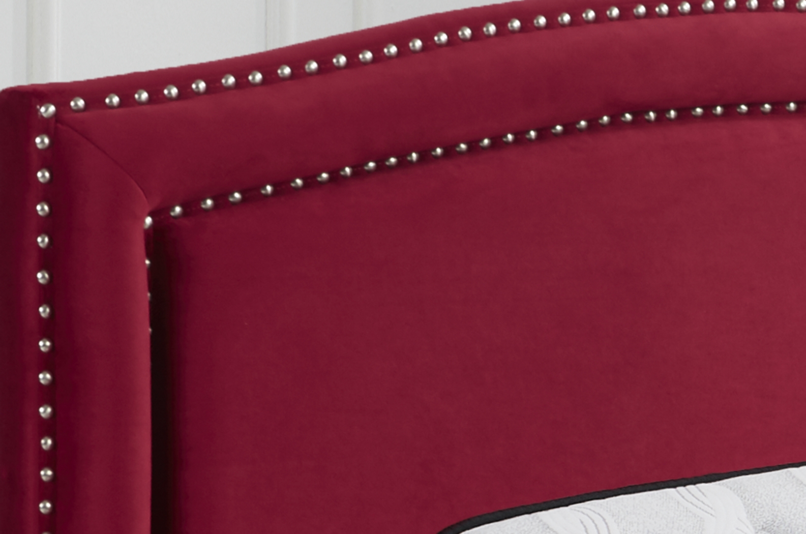 Loden Red 3 Pc Queen Upholstered Bed - Thumbnail - Image 2