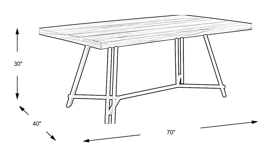 Dimension Image. Please refer to the Dimension Tab on this page for dimension details.
