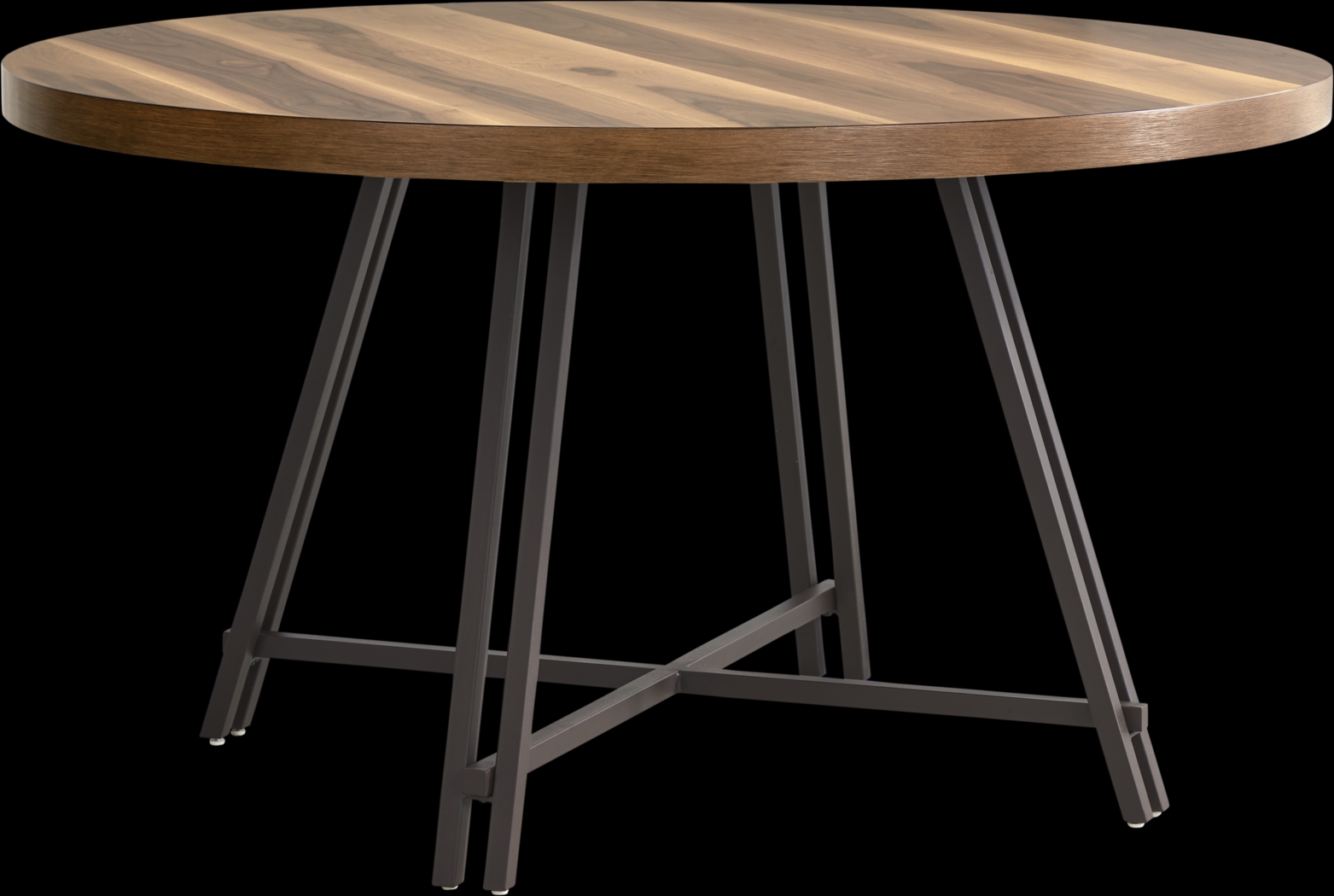 Loft Side Brown 5 Pc Round Dining Room with Teal Chairs - Thumbnail - Image 2