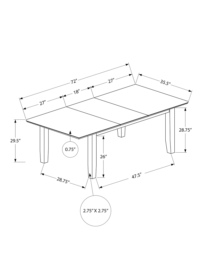 Loftin Walnut Dining Table - Thumbnail - Image 11