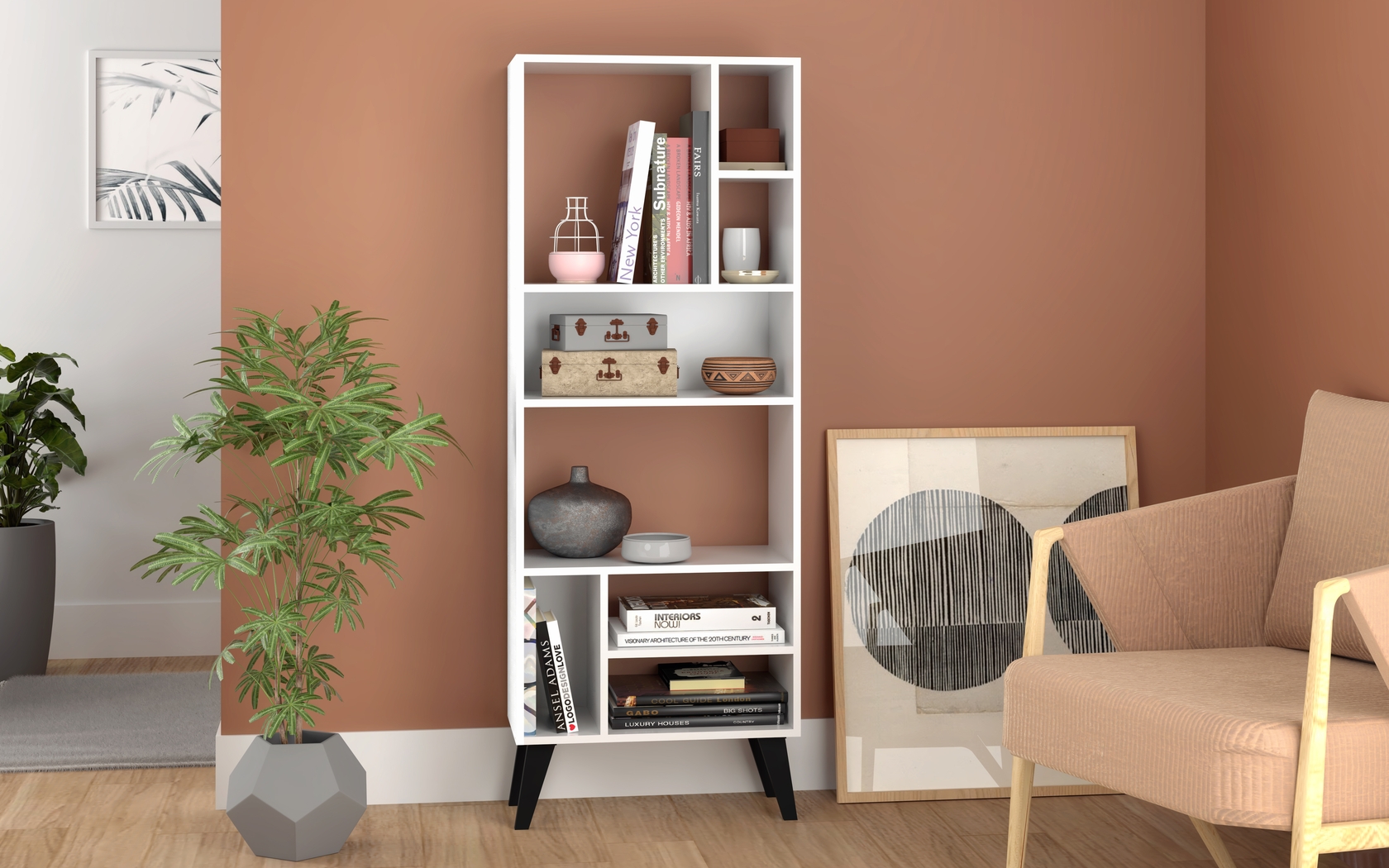 Loftus White Bookcase - Thumbnail - Image 7