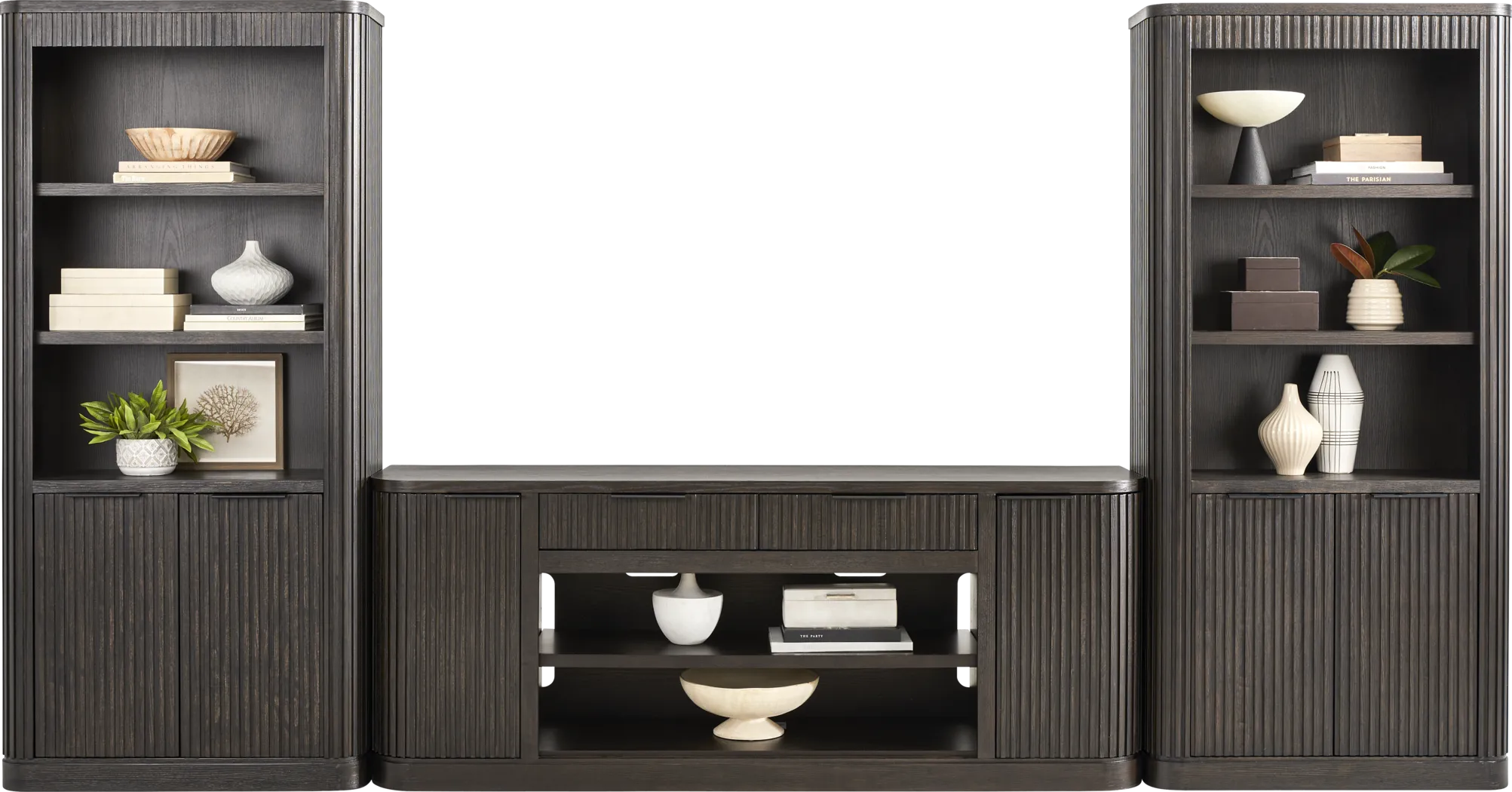 Logan Fields Dark Brown 3 Pc Wall Unit - Image 2