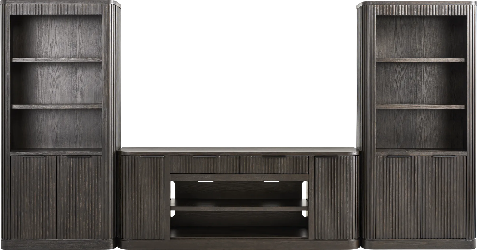 Logan Fields Dark Brown 3 Pc Wall Unit - Image 1
