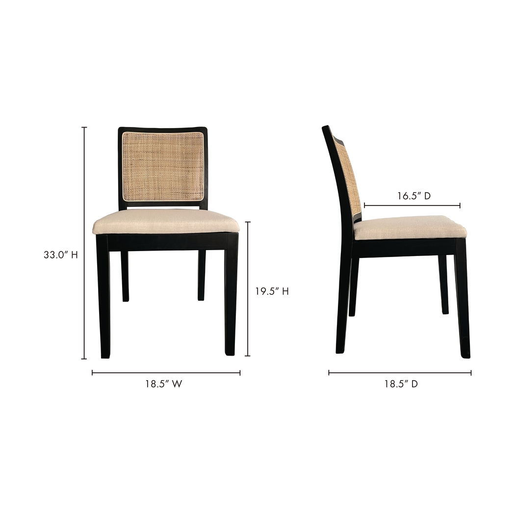 Logarto Black Side Chair, Set of 2 - Thumbnail - Image 6