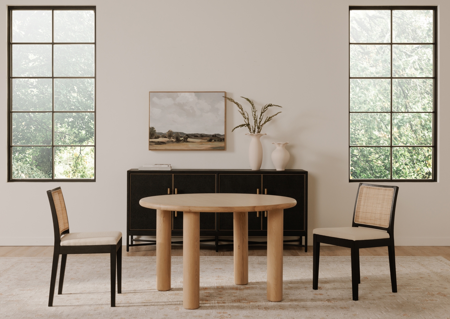 Logarto Black Side Chair, Set of 2 - Thumbnail - Image 7