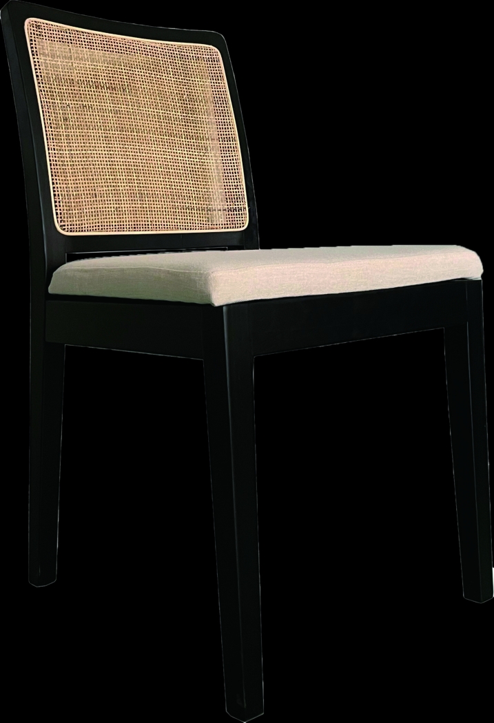 Logarto Black Side Chair, Set of 2 - Thumbnail - Image 1