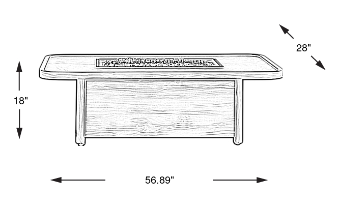 Dimension Image. Please refer to the Dimension Tab on this page for dimension details.