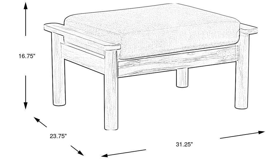 Dimension Image. Please refer to the Dimension Tab on this page for dimension details.