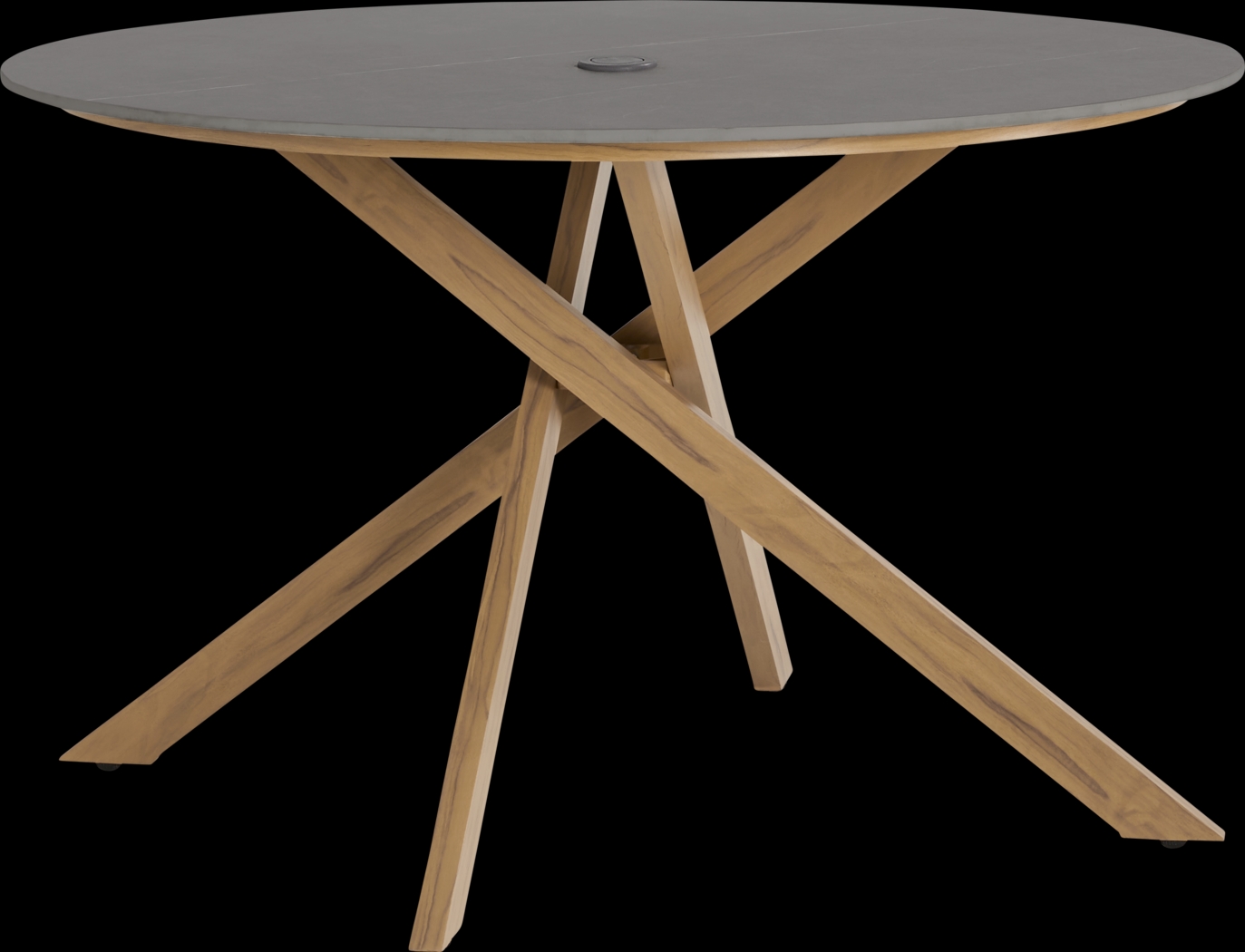 Logen Natural 5 Pc Round Outdoor Dining Set - Thumbnail - Image 2