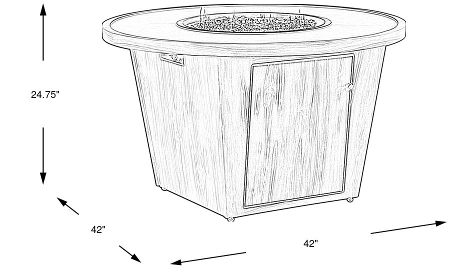 Dimension Image. Please refer to the Dimension Tab on this page for dimension details.