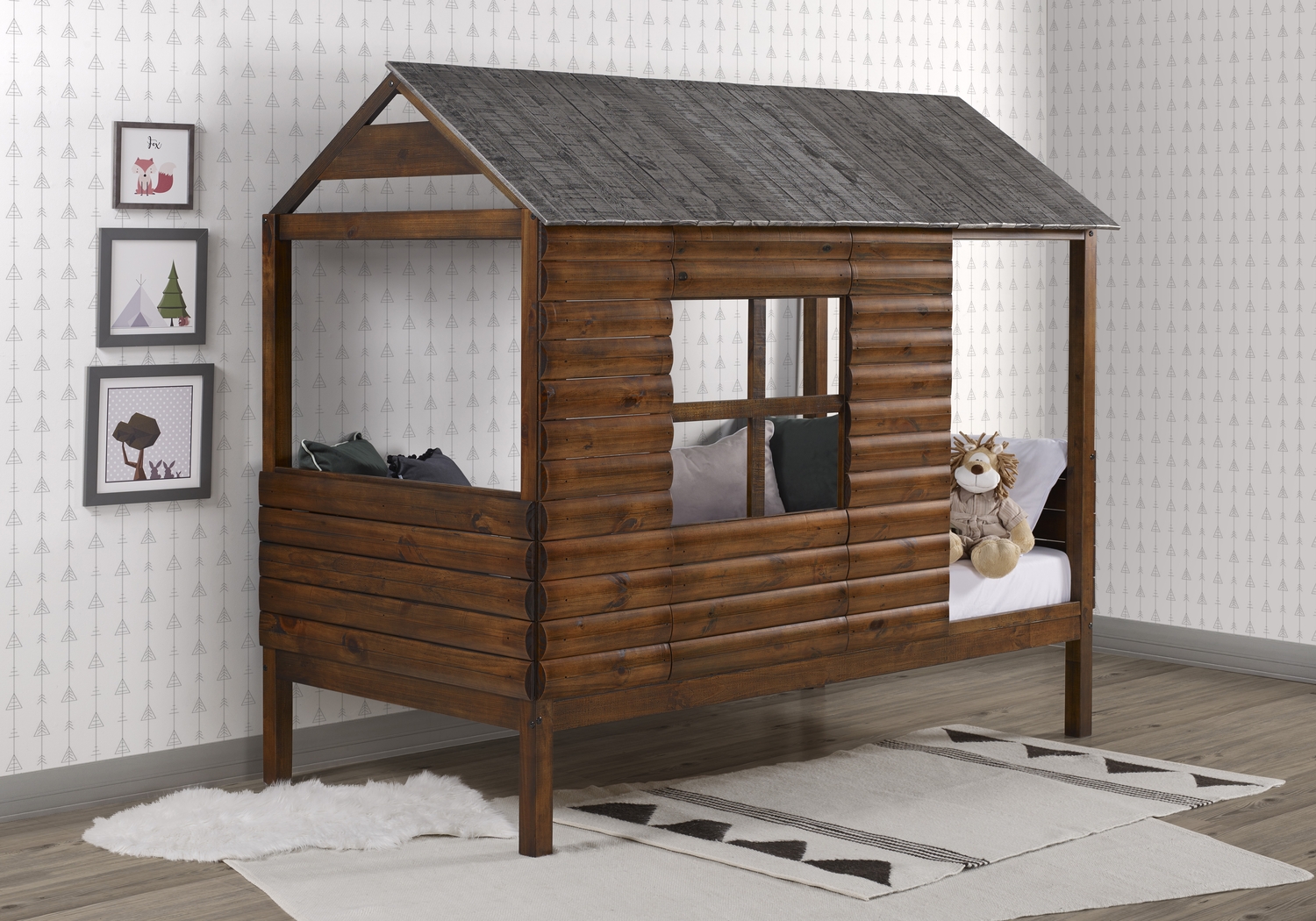 Loghouse Camp Walnut Twin Jr. Loft Bed - Thumbnail - Image 3