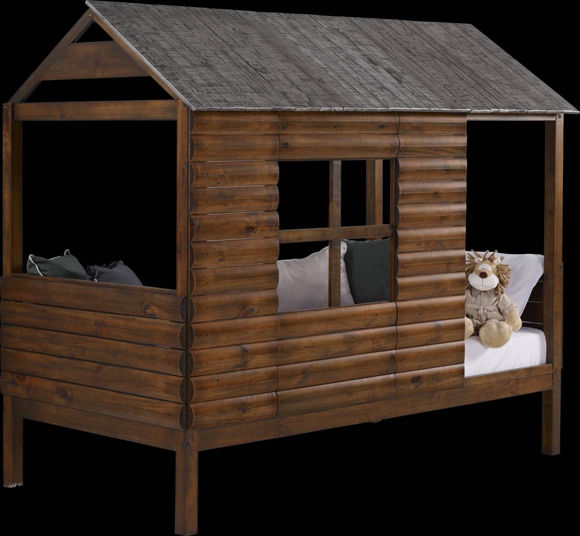 Loghouse Camp Walnut Twin Jr. Loft Bed - Thumbnail - Image 1