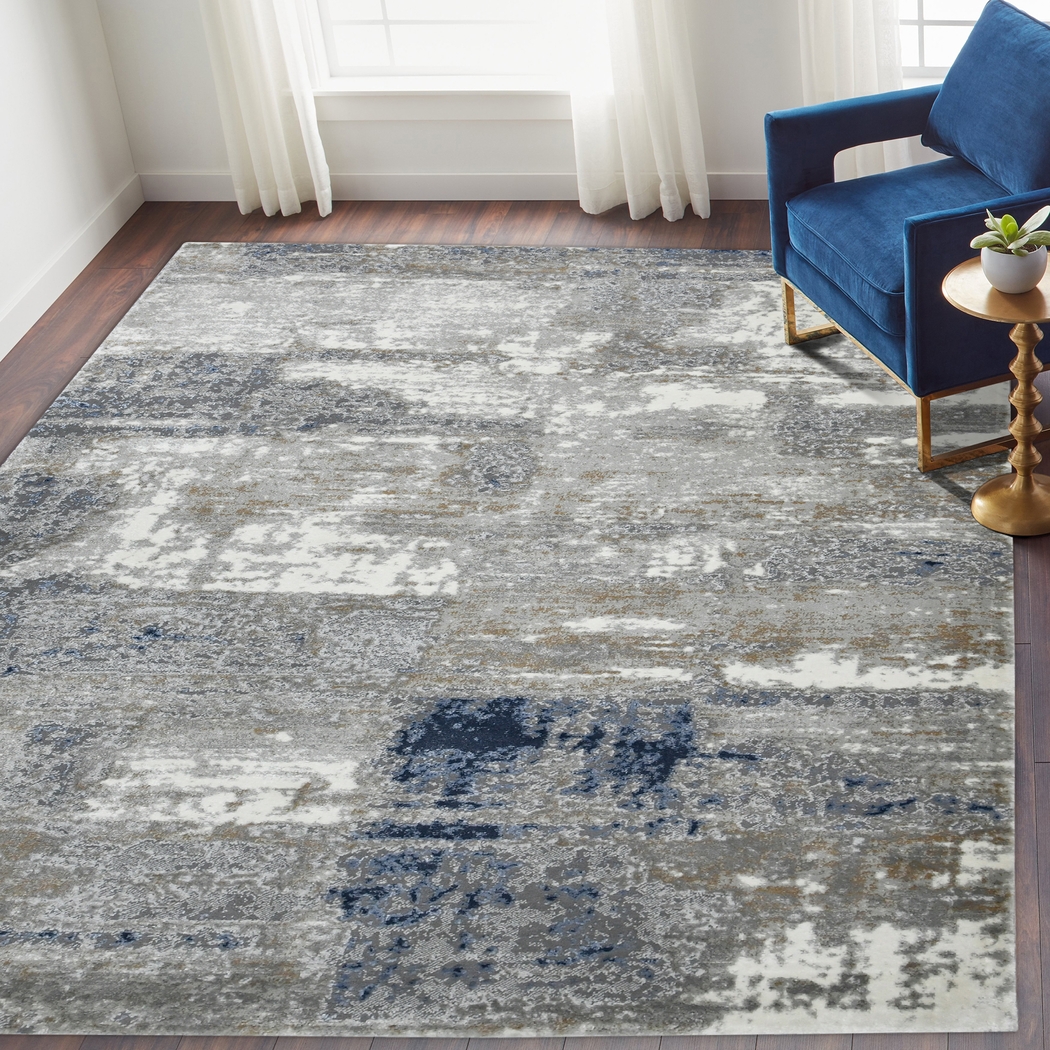 Lohash Gray/Blue 5'3 x 7'9 Rug - Thumbnail - Image 2