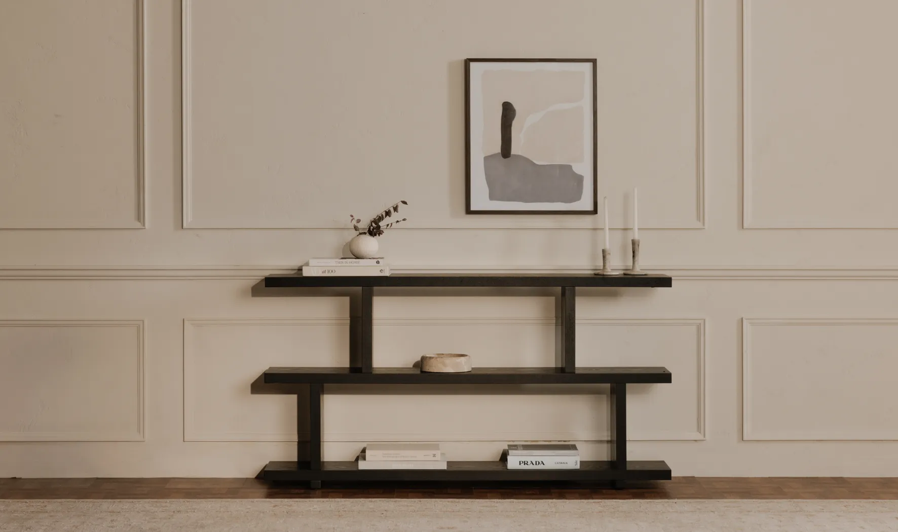 Loic Black Shelf Bookcase - Thumbnail - Image 2