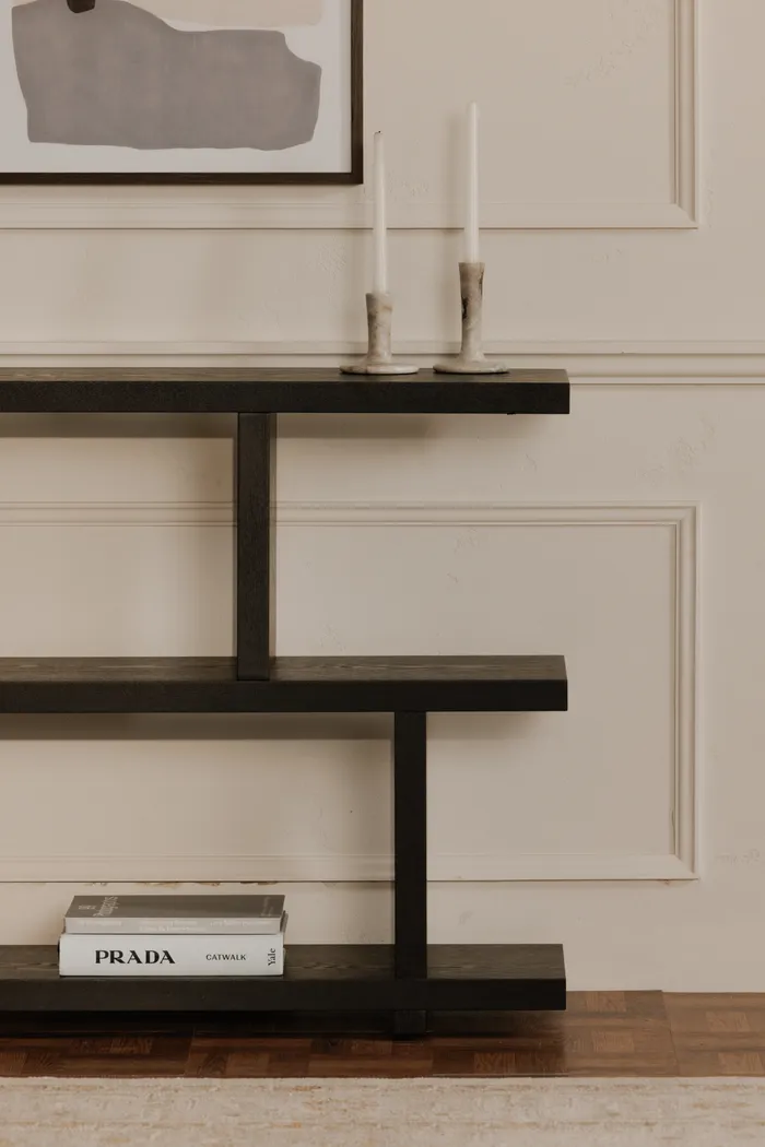 Loic Black Shelf Bookcase - Thumbnail - Image 3