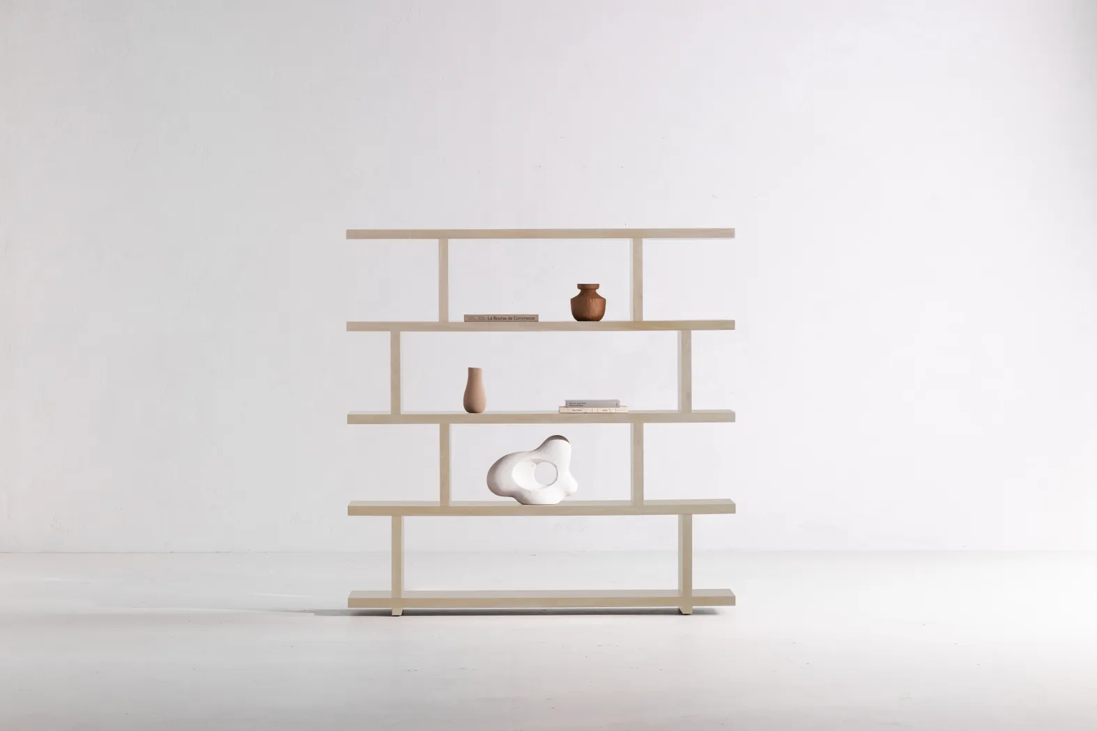 Loic Natural Large Shelf Bookcase - Thumbnail - Image 2