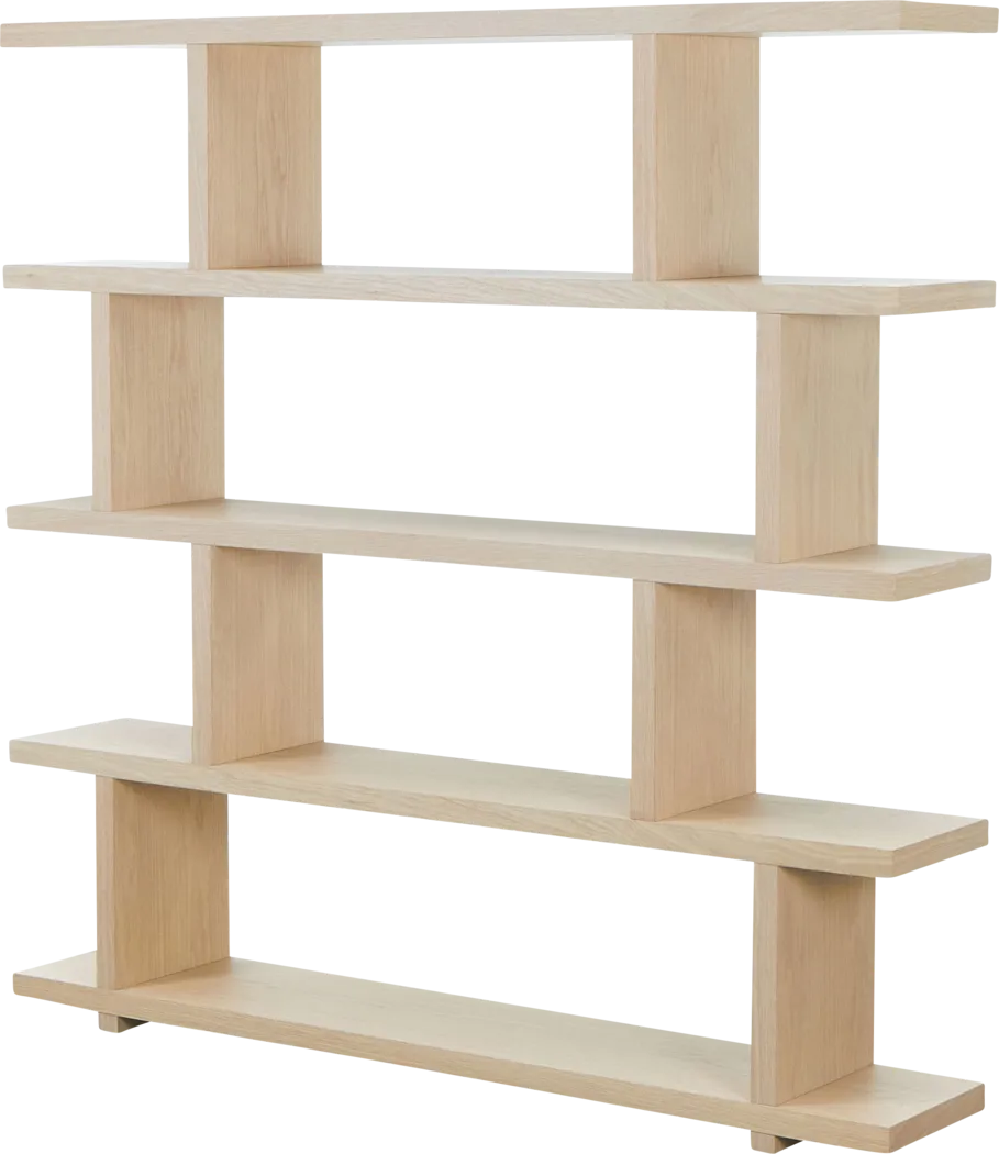 Loic Natural Large Shelf Bookcase - Thumbnail - Image 7