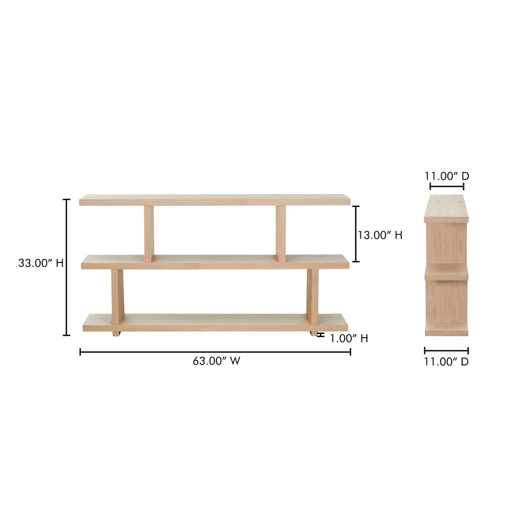 Loic Natural Shelf Bookcase - Image 4