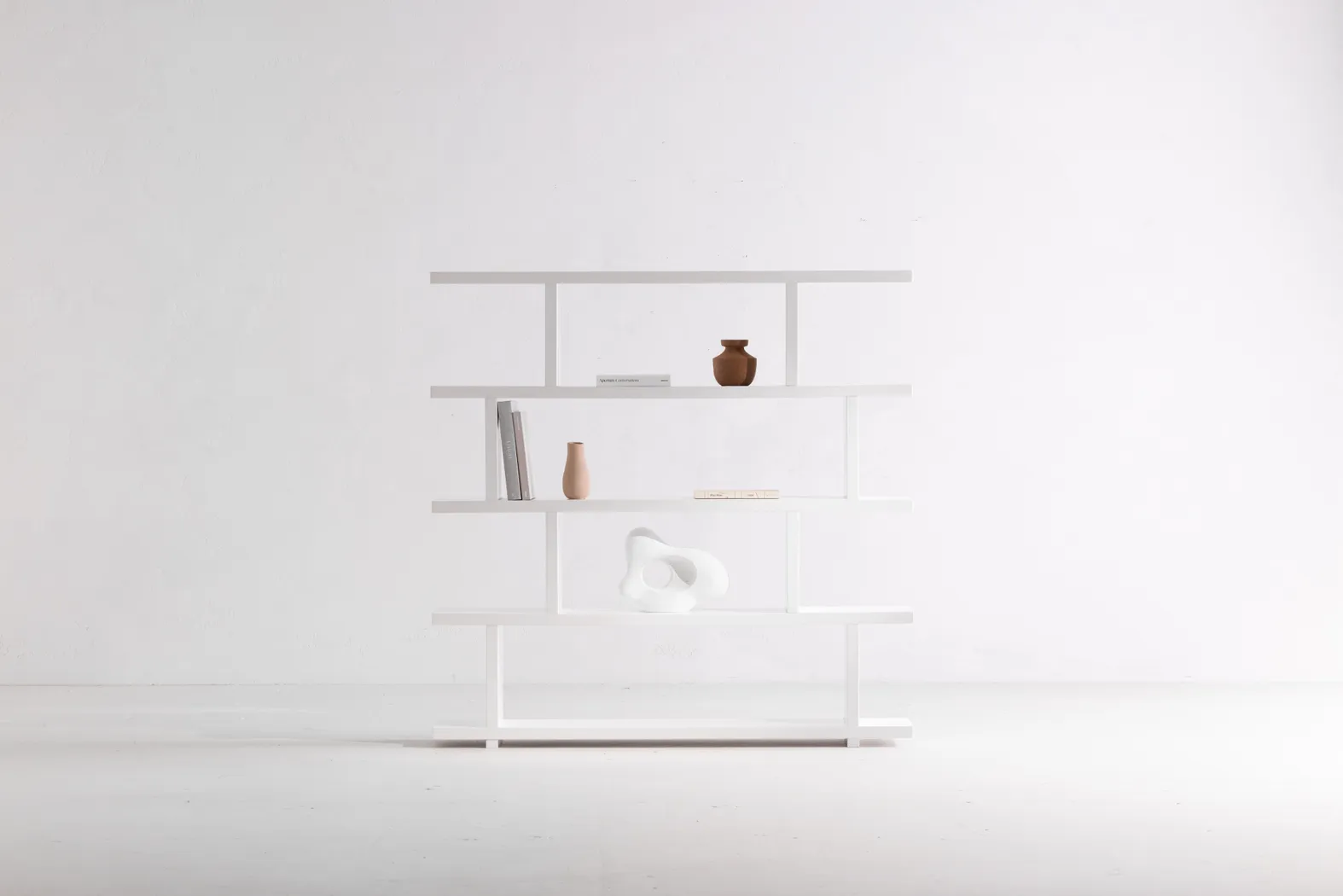 Loic White Shelf Bookcase - Thumbnail - Image 2