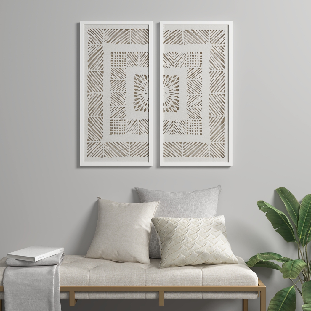 Loki Off White Wall Decor, Set of 2 - Thumbnail - Image 2