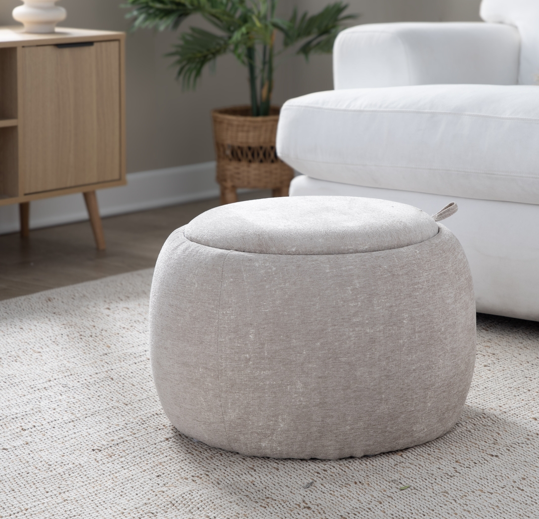 Lokit Light Brown Pouf - Thumbnail - Image 2