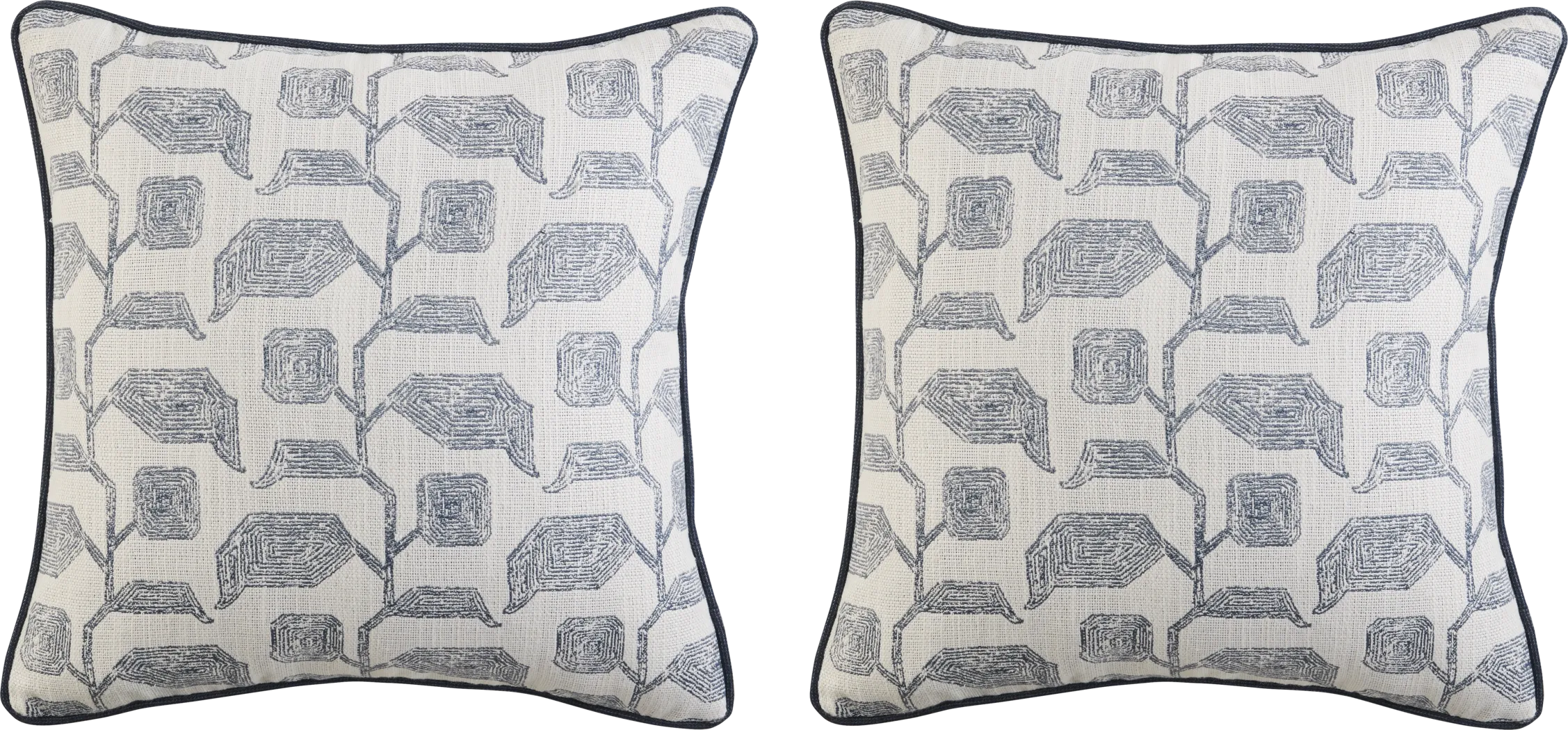 Lola Slate Blue Indoor/Outdoor Accent Pillow, Set of 2 - Thumbnail - Image 1