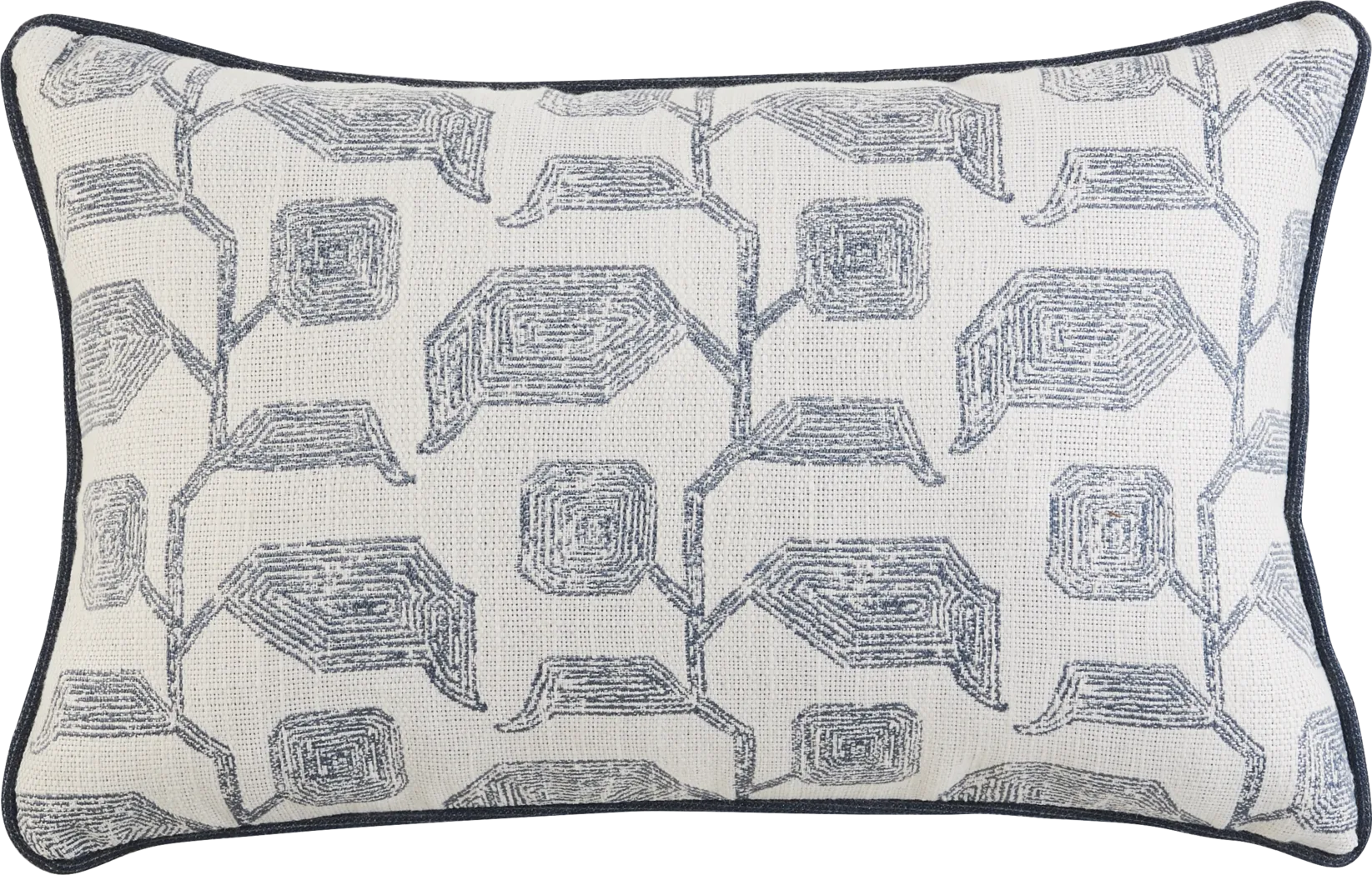 Lola Slate Blue Indoor/Outdoor Kidney Pillow - Thumbnail - Image 1