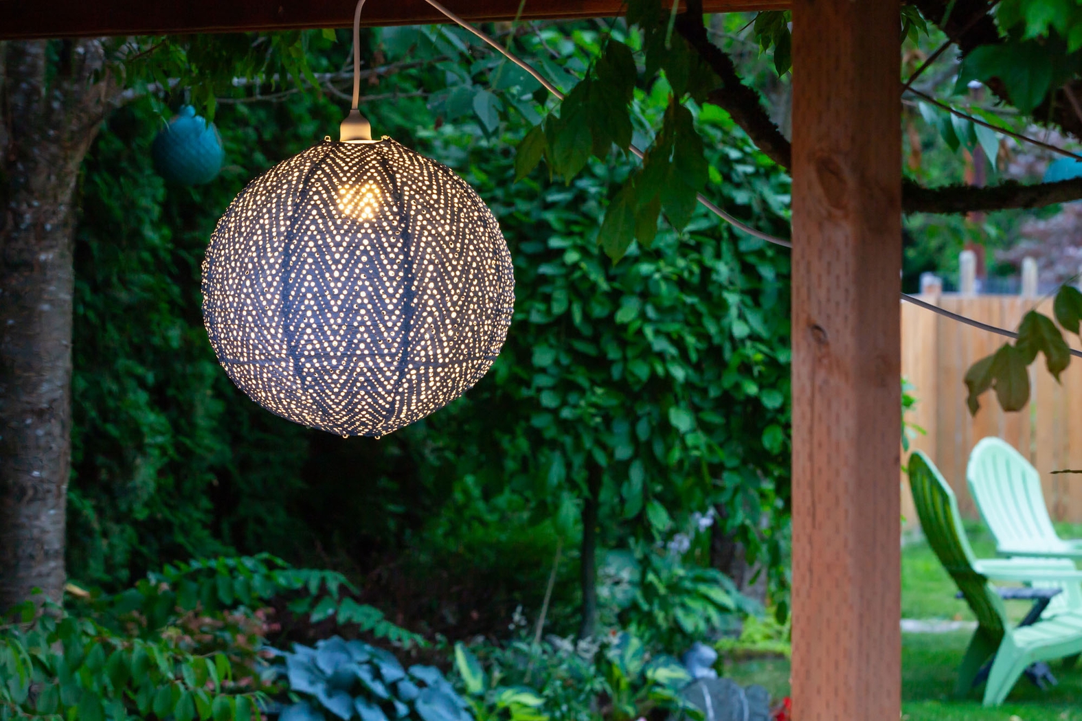 Lomen Summit Outdoor Blue Lantern - Thumbnail - Image 4