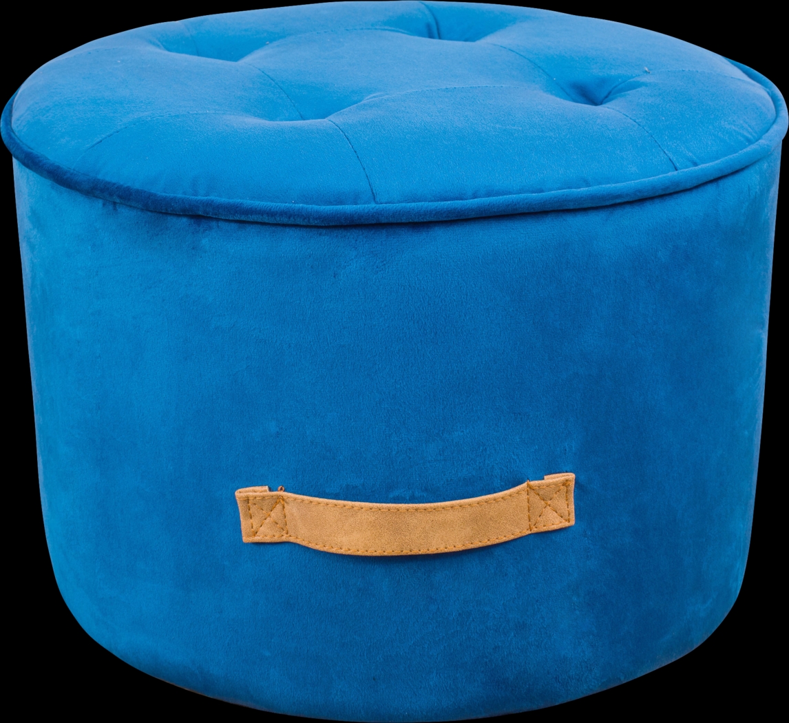 Kids Lomiller Blue Ottoman - Thumbnail - Image 1