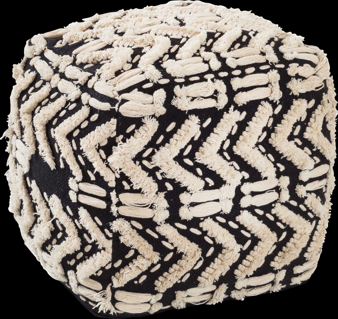 Lonella Black Pouf - Thumbnail - Image 1