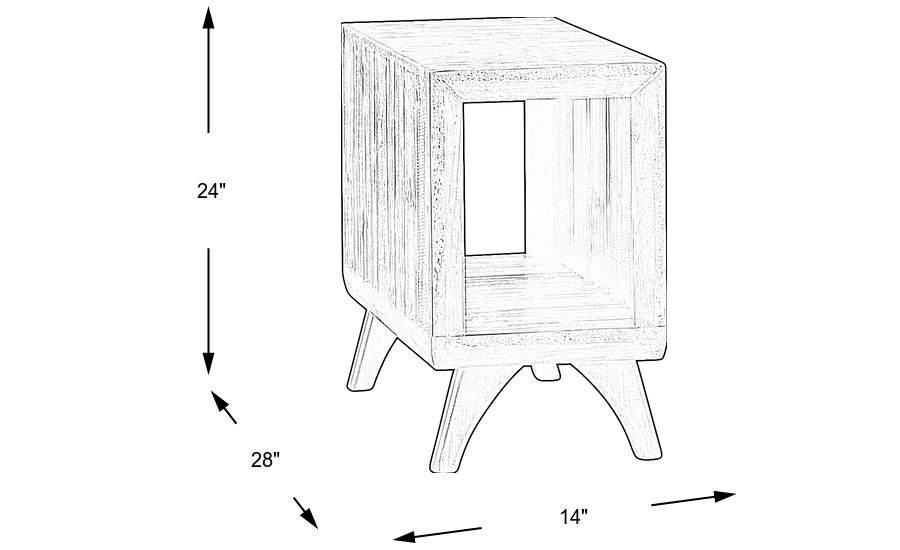 Dimension Image. Please refer to the Dimension Tab on this page for dimension details.