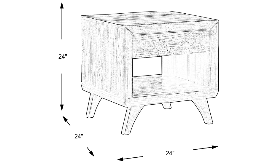 Dimension Image. Please refer to the Dimension Tab on this page for dimension details.