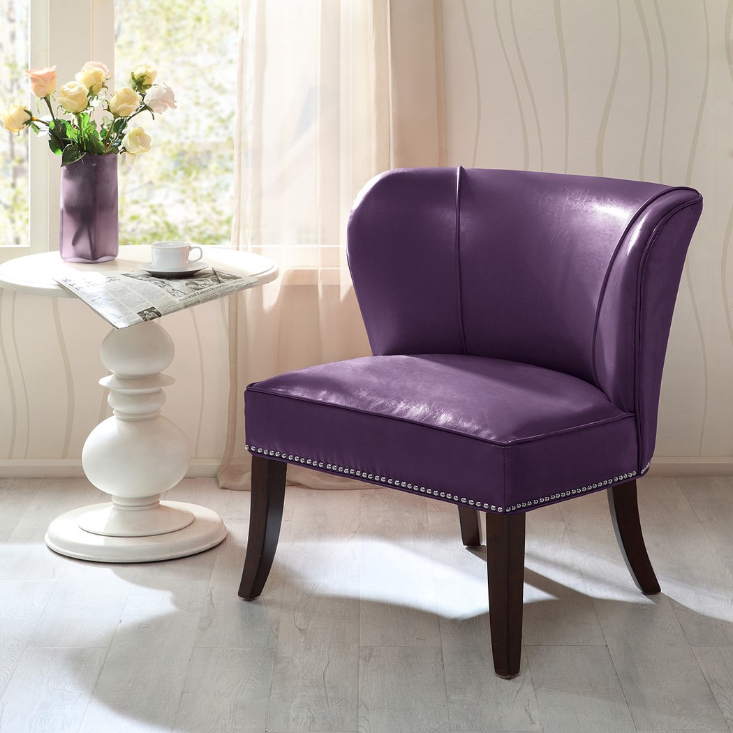 Longcope Purple Accent Chair - Thumbnail - Image 2