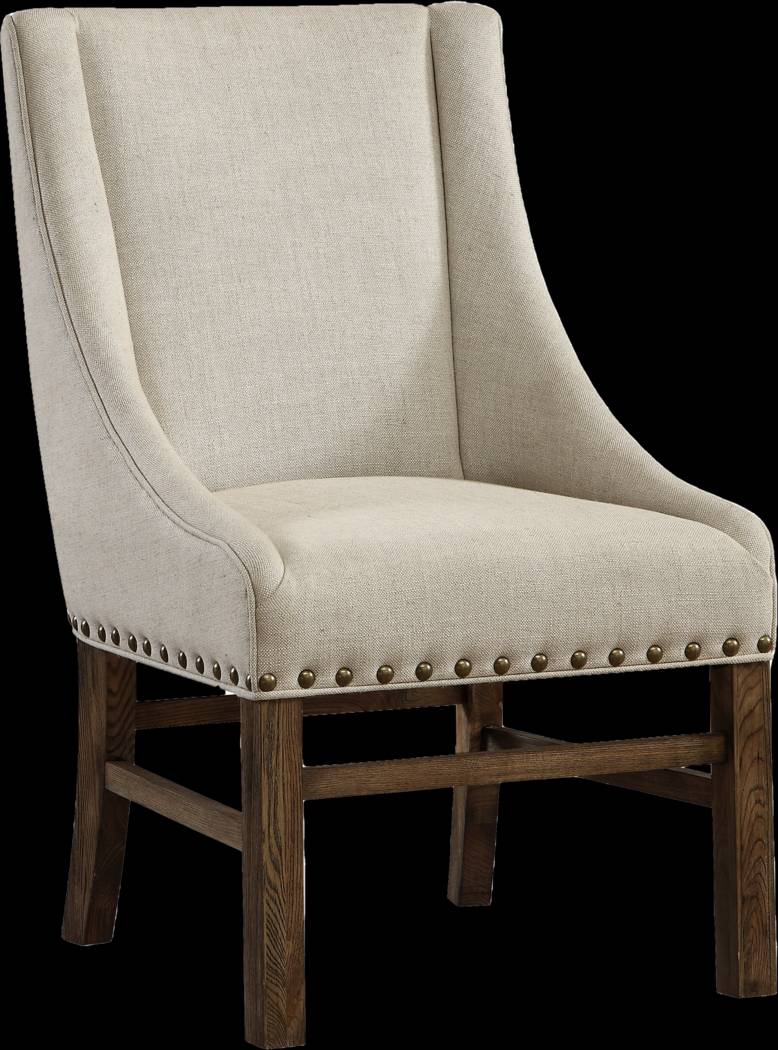 Longcoy Beige Arm Chair - Thumbnail - Image 1