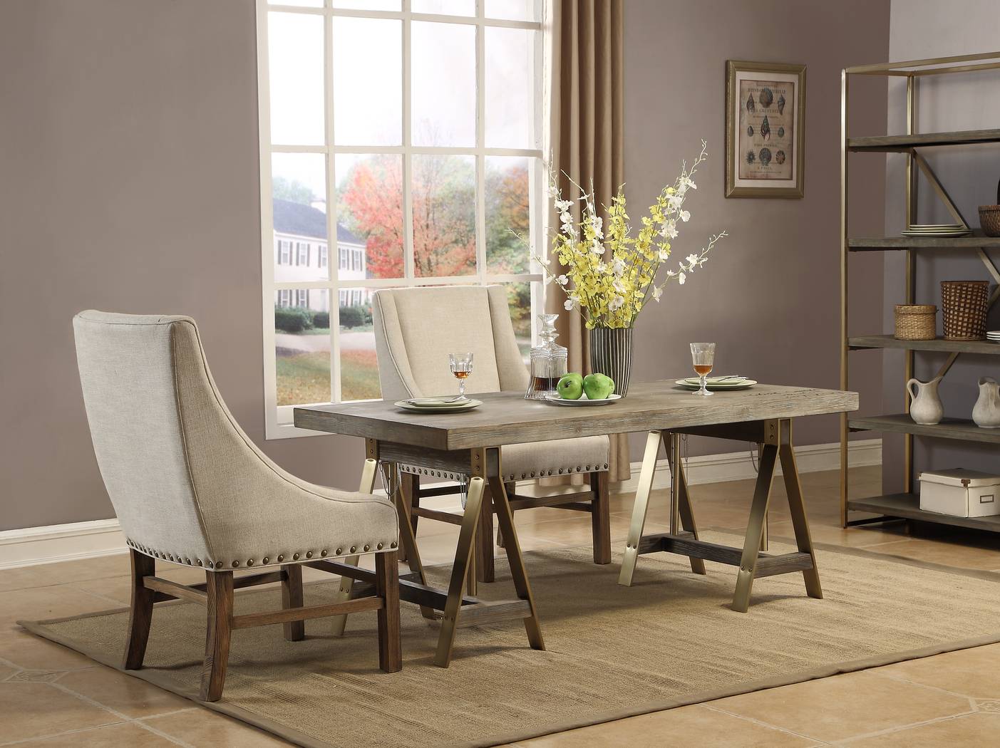 Longcoy Beige Arm Chair - Thumbnail - Image 6