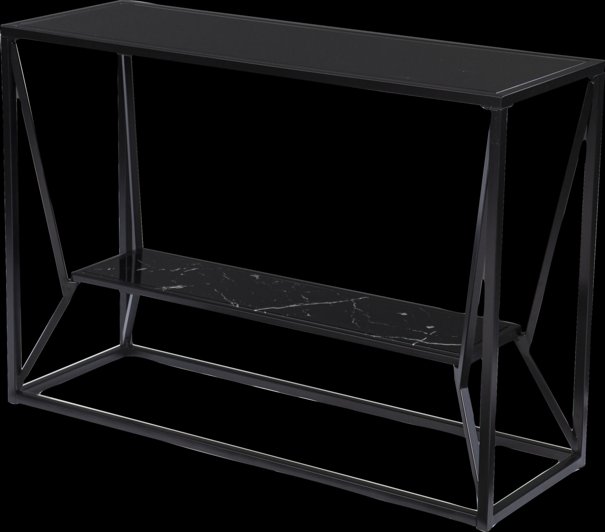 Longspur Black Sofa Table - Thumbnail - Image 1