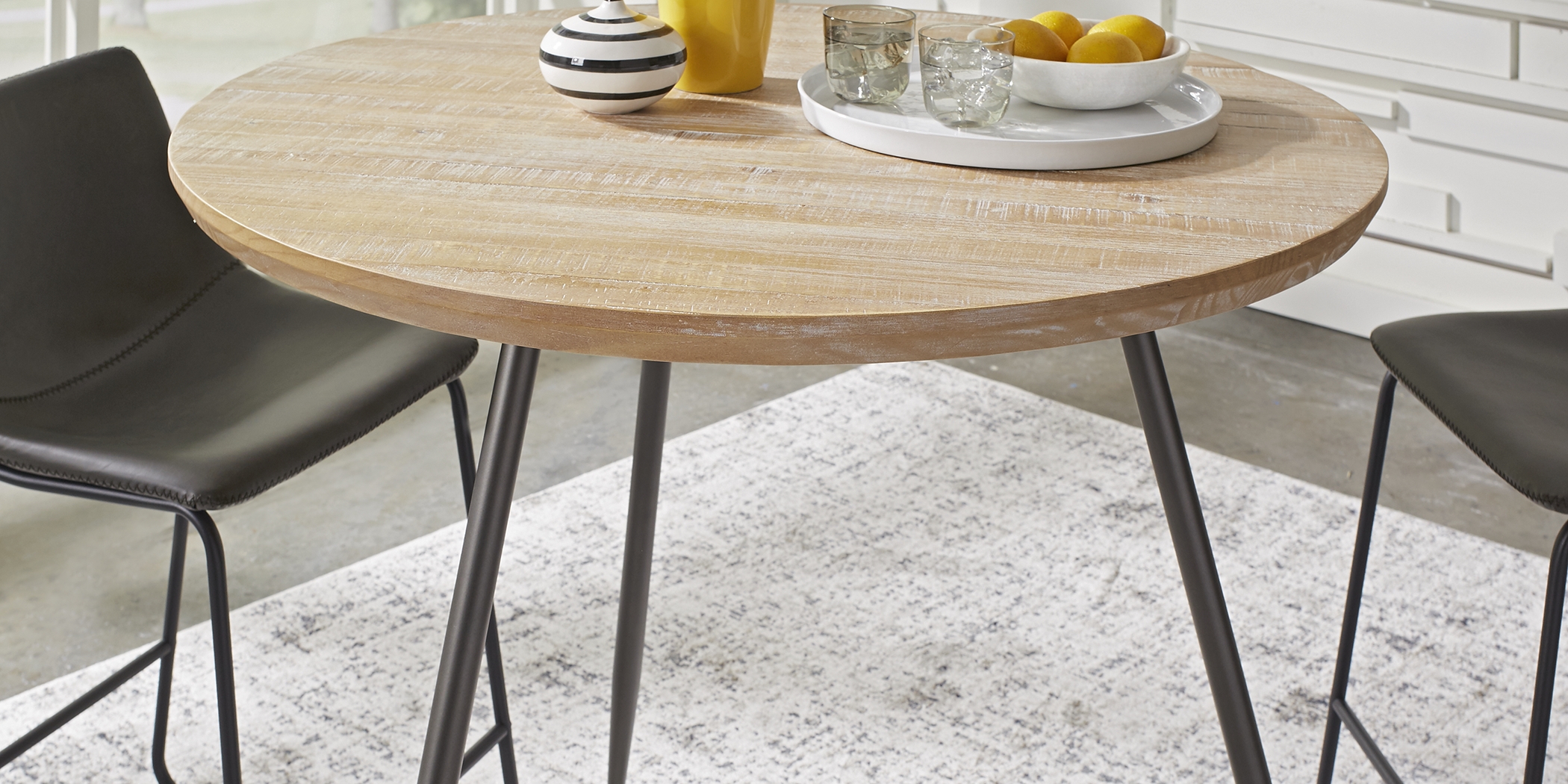 Lonia Natural 32 in. Round Counter Height Dining Table - Thumbnail - Image 3
