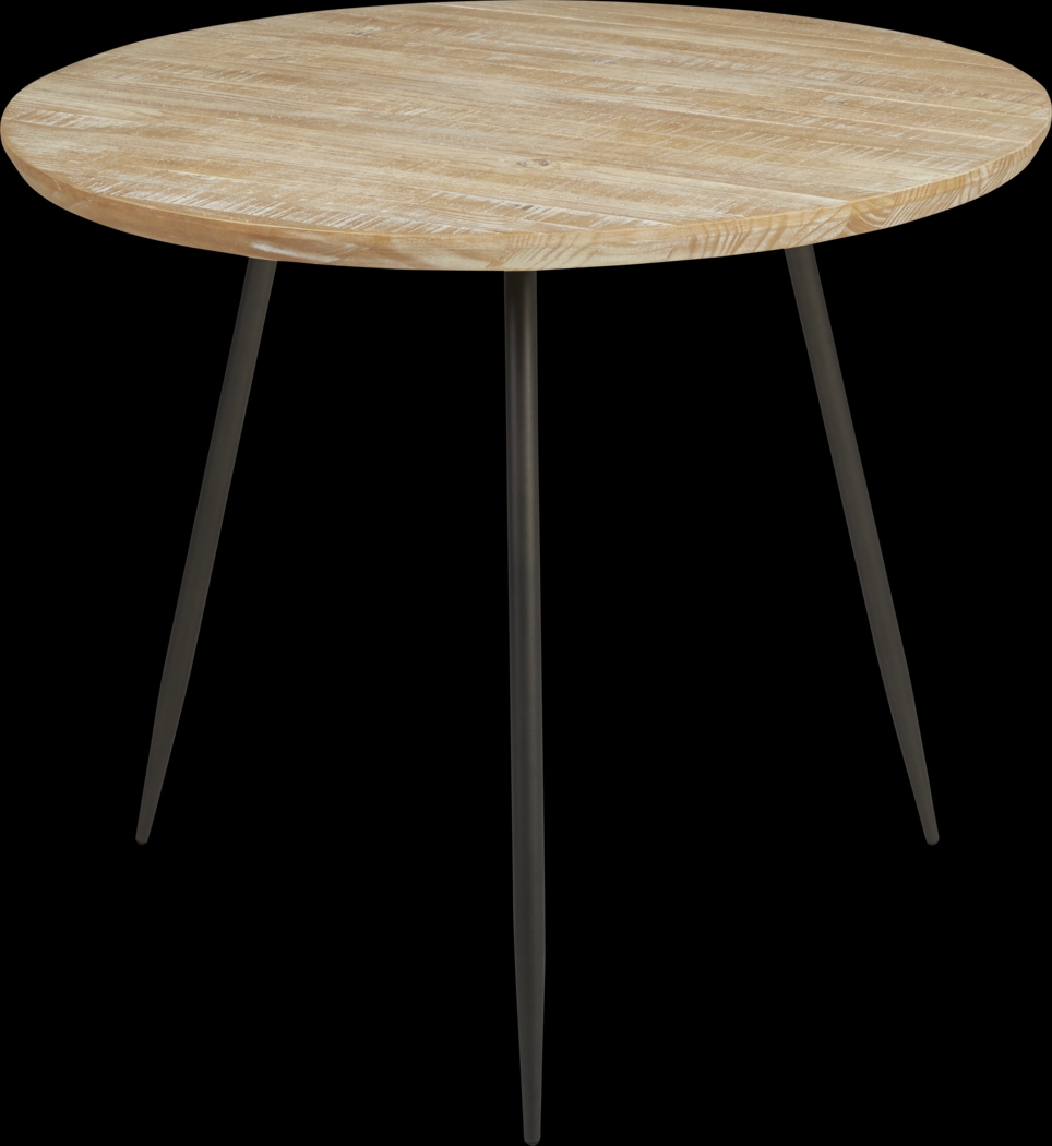 Lonia Natural 5 Pc 42 in. Round Counter Height Dining Set with Gray Stools - Thumbnail - Image 3