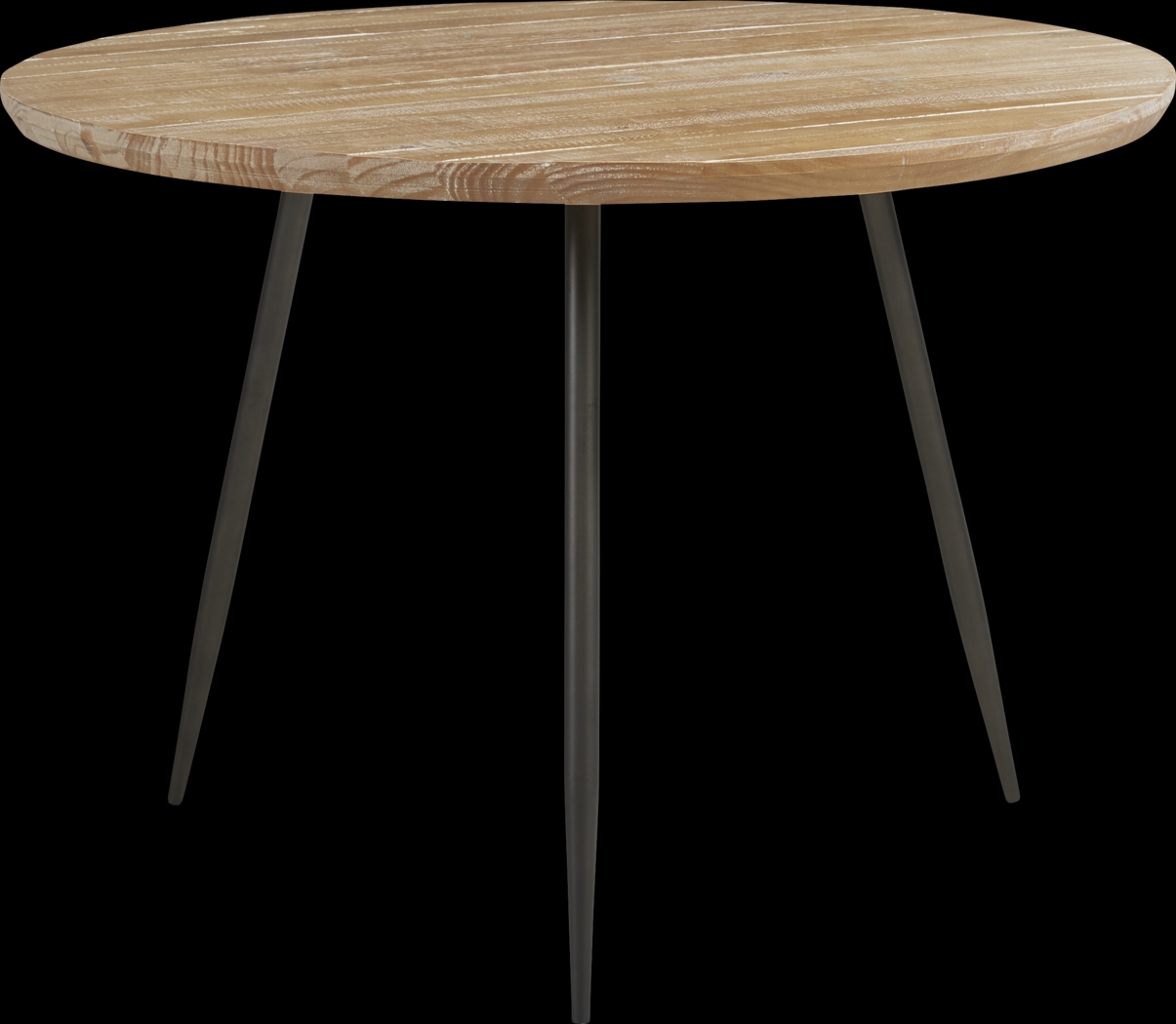 Lonia Natural 5 Pc 42 in. Round Dining Set with Gray Chairs - Thumbnail - Image 2