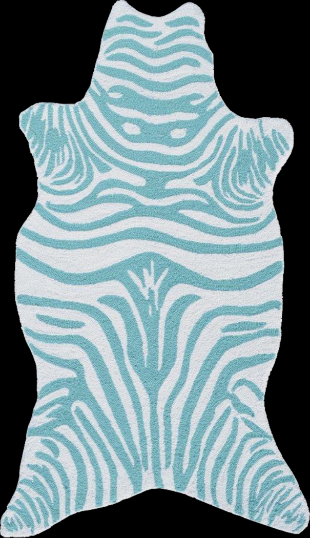 Kids Lonlu Teal 3' x 5' Rug - Thumbnail - Image 1