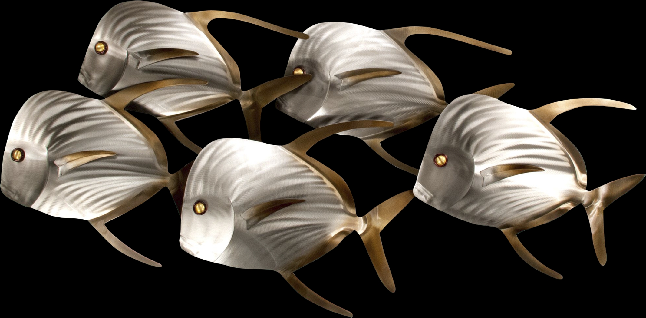 Lookdowns and Sardine II Silver Indoor/Outdoor Wall Art - Thumbnail - Image 1