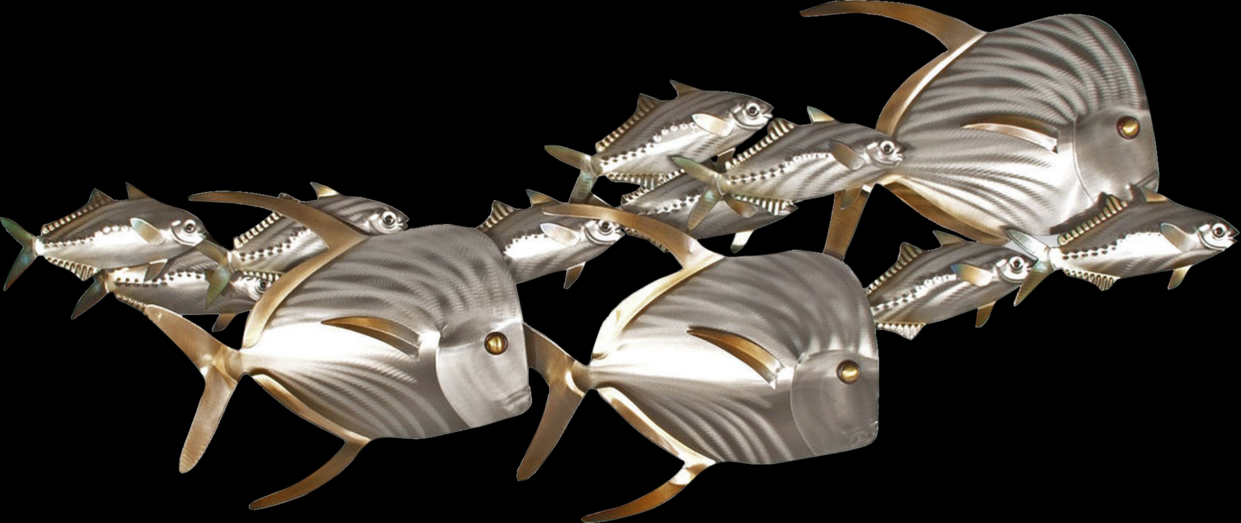 Lookdowns and Sardine Silver Outdoor Wall Art - Thumbnail - Image 1