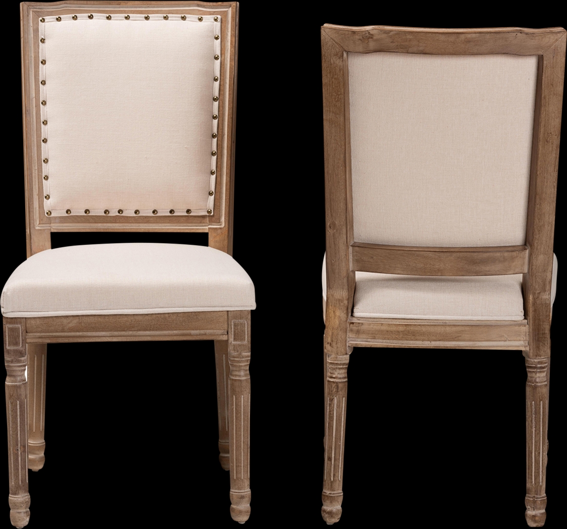 Loranne I Beige Dining Chair, Set of 2 - Thumbnail - Image 2