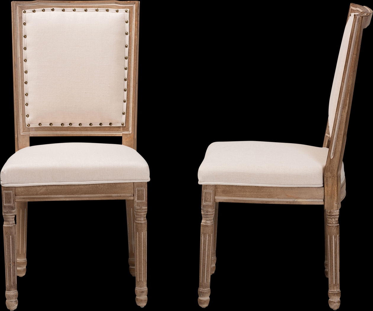 Loranne I Beige Dining Chair, Set of 2 - Thumbnail - Image 3
