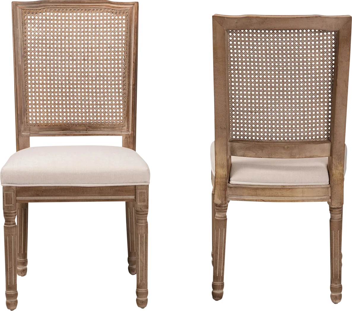 Loranne II Beige Dining Chair, Set of 2 - Thumbnail - Image 2